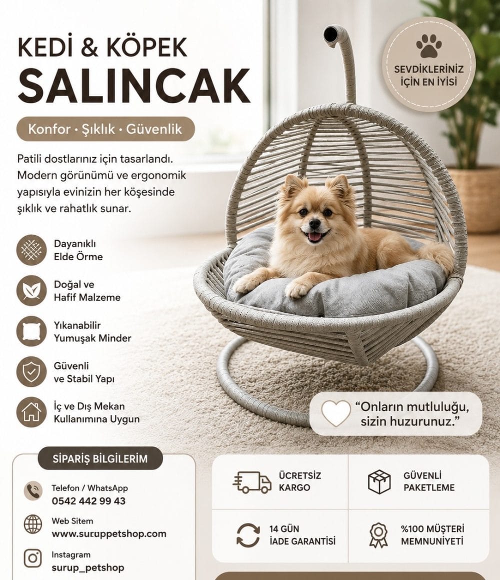KEDİ KÖPEK ÖRGÜ MODEL SALINCAK 65.45.45