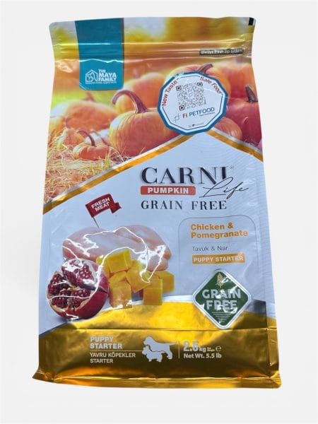 CARNI PUMPKIN GRAIN FREE TAVUK&NAR YAVRU KÖPEK MAMASI 2,5kg