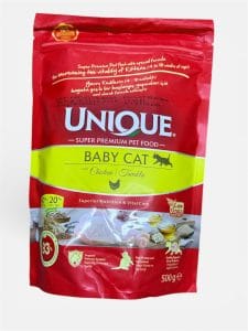 UNIQUE TAVUKLU YAVRU KEDİ MAMASI 500gr