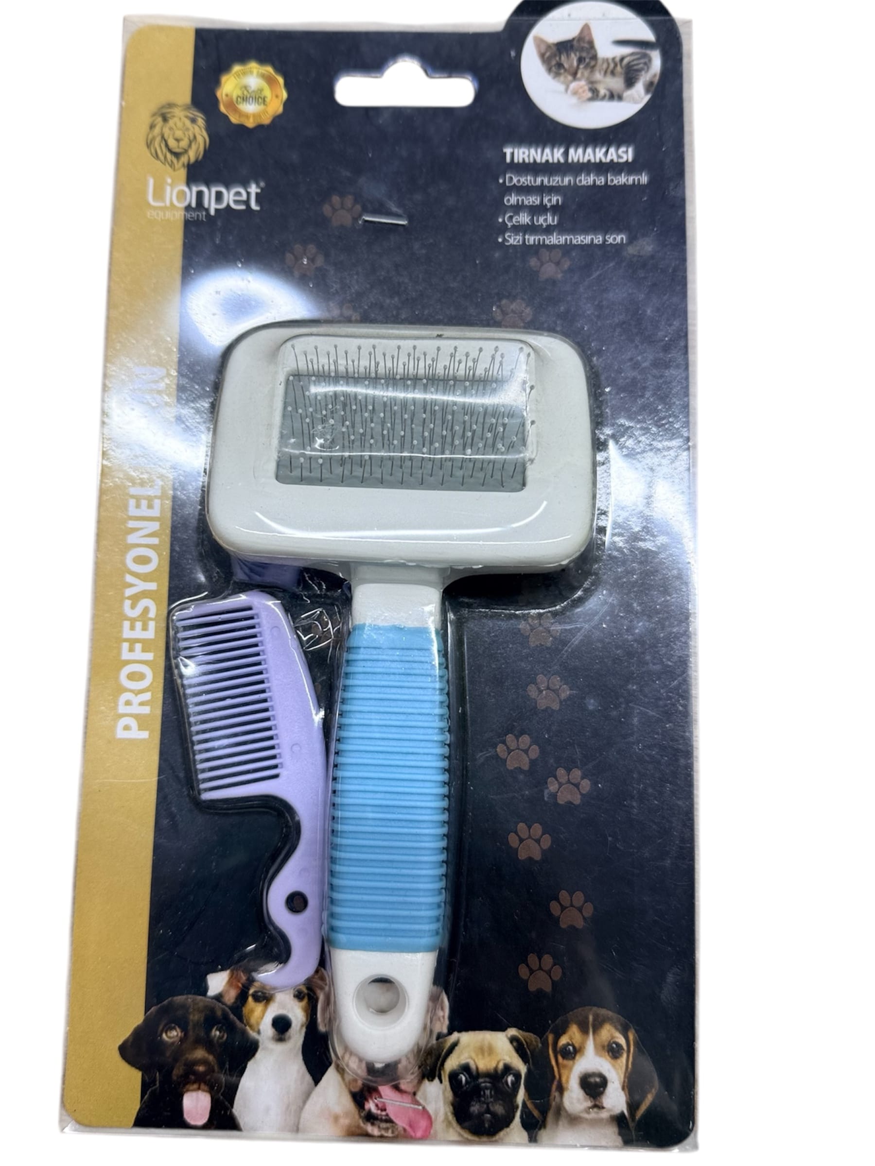 LİONPET YAVRU VE MİNİK IRK İÇİN KEDİ KÖPEK TARAĞI