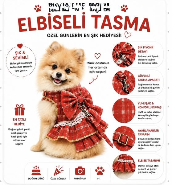 FOR PET ELBİSELİ TASMA SETİ