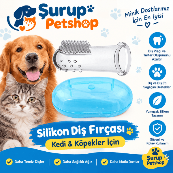 Kedi ve Köpekler için Silikon Diş Fırçası